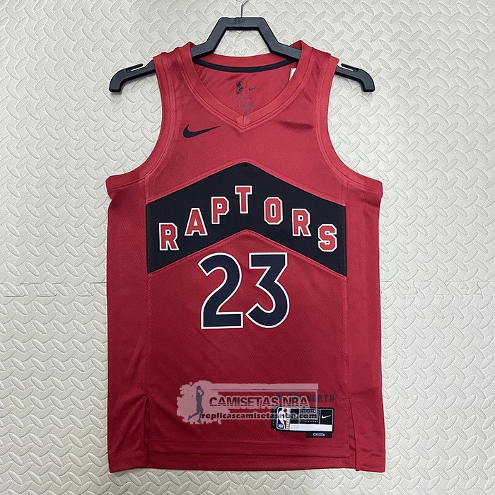 Camiseta Toronto Raptors Fred Vanvleet NO 23 Icon 2022-23 Rojo